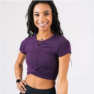 Zyia Active Blackberry Go To Crop Top